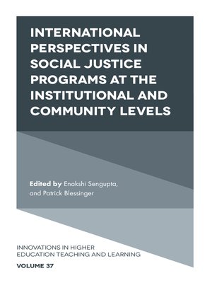 cover image of International perspectives in social justice programs at the institutional and community levels